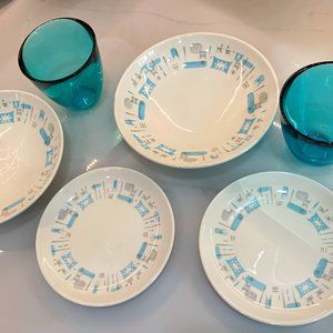 Vintage MCM Blue Heaven Royal China Excellent Condition (4 pieces)